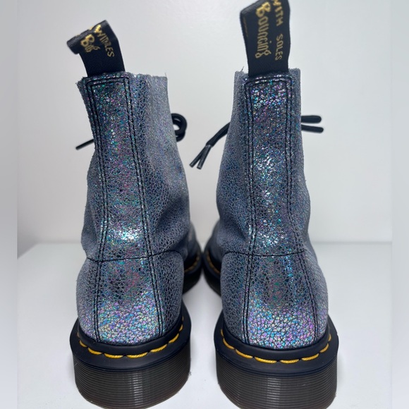 Dr. Martens 1460 Pascal Sparkle Boots Size 7 Metallic Holographic Combat Boots - Picture 5 of 9